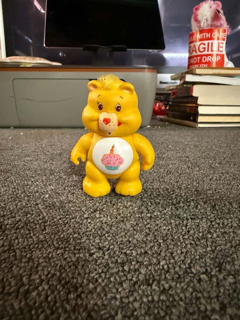 Vintage 1983 Kenner Care Bears Birthday Bear 3.5" PVC Posable Figure